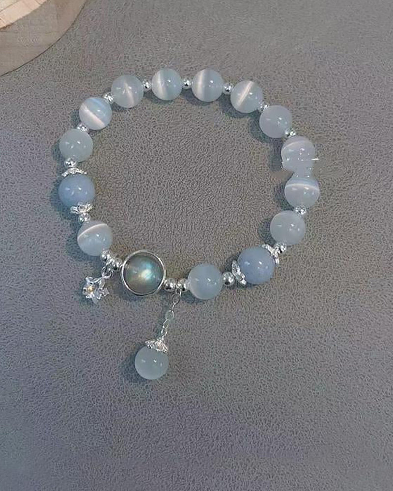 Bracelet imitation œil de chat cristal de papillon