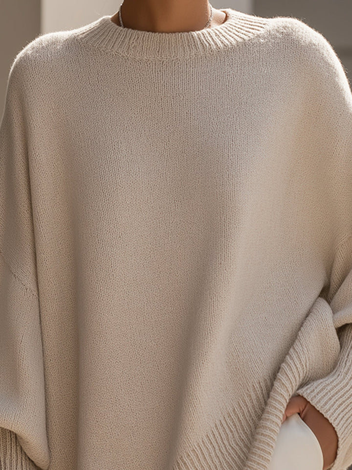 Alix | Pull Oversized en Coton et Acrylique Mélangés
