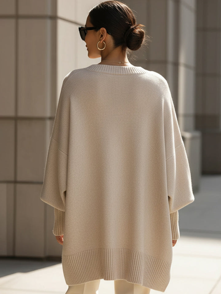 Alix | Pull Oversized en Coton et Acrylique Mélangés