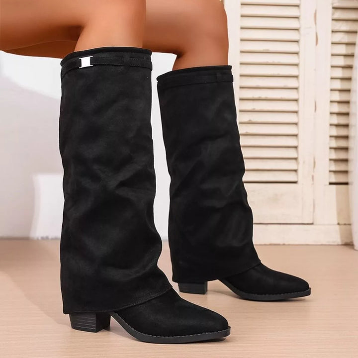 Shannon | Bottes à talon bloc bout pointu
