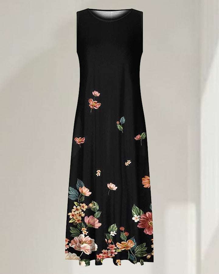 Robe sans manches imprimée