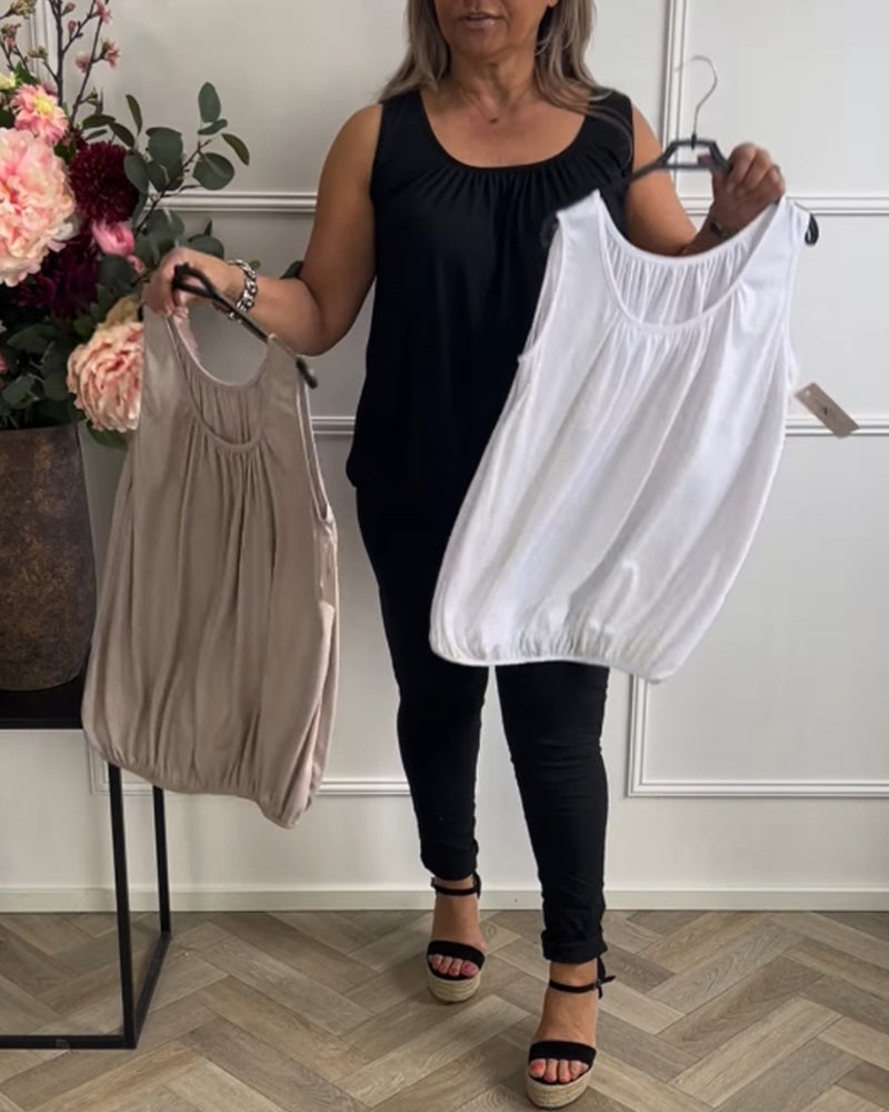 Débardeur Soutien-Gorge Intégré Encolure En U Casual