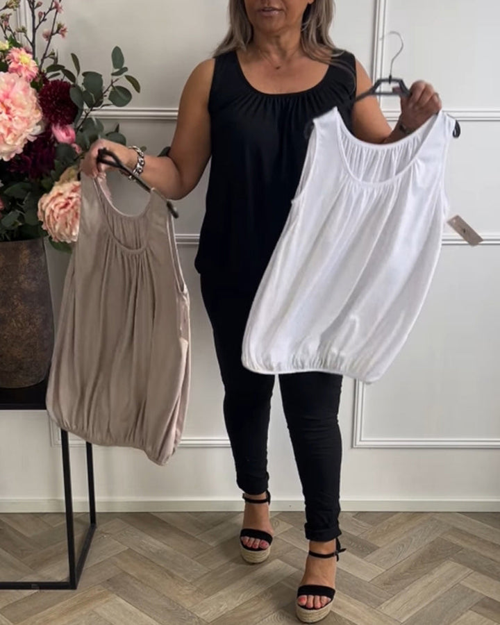 Débardeur Soutien-Gorge Intégré Encolure En U Casual