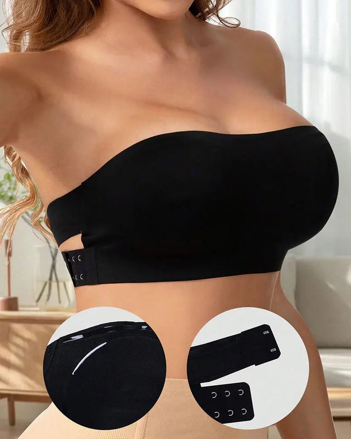 Haut De Soutien-Gorge Sans Bretelles Sans Coutures Fermeture Latérale Croisée