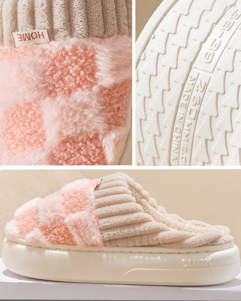 Chaussons chauds antidérapants pour l'intérieur de la maison