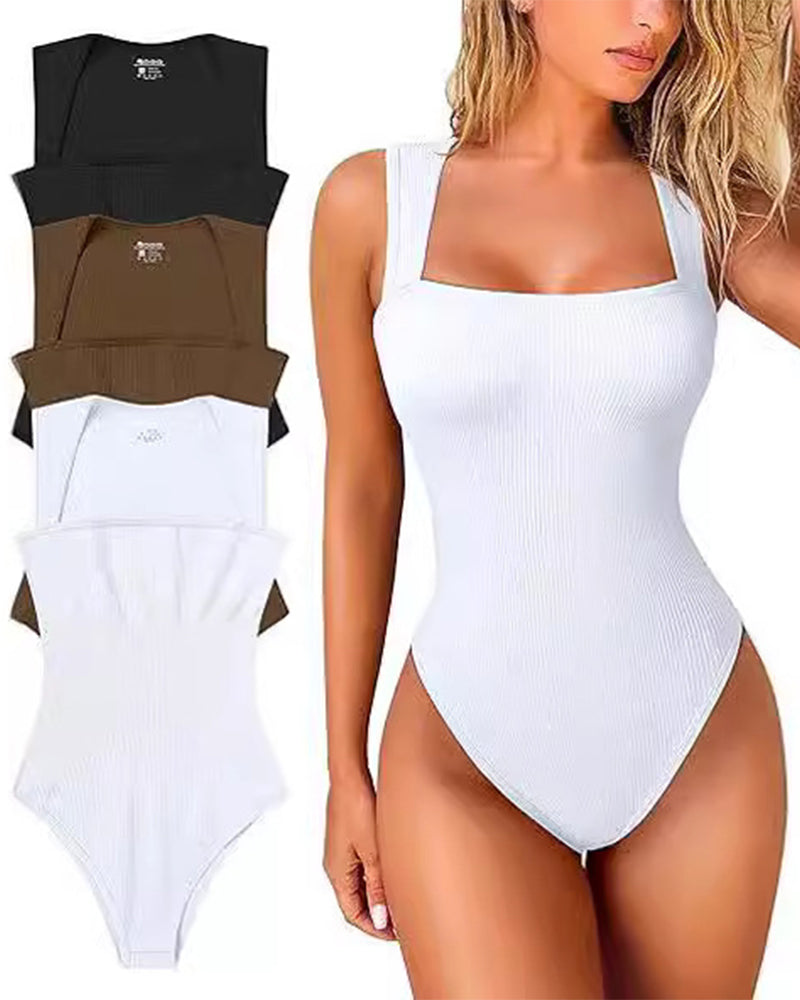 Body débardeur sans manches de couleur unie