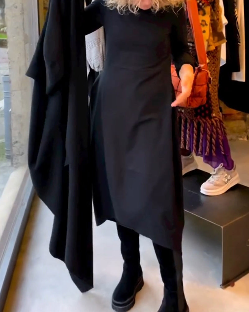 Robe élégante de couleur unie