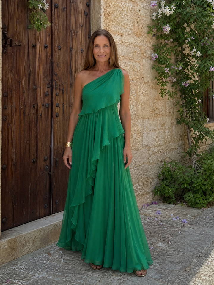 Léa | Robe Maxi aux Volants en Cascade
