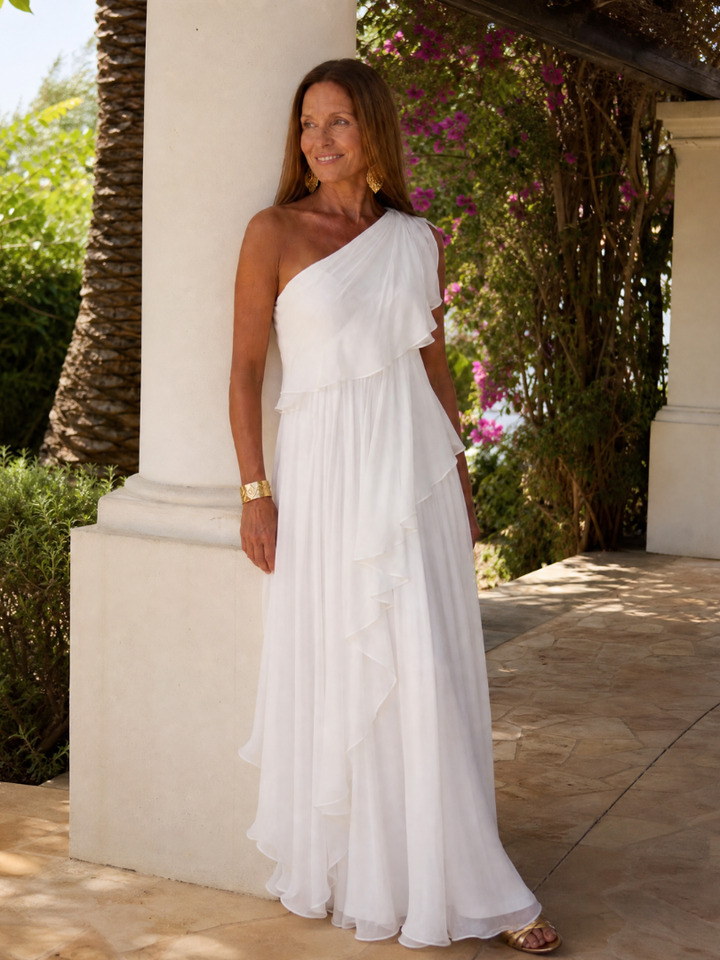 Léa | Robe Maxi aux Volants en Cascade