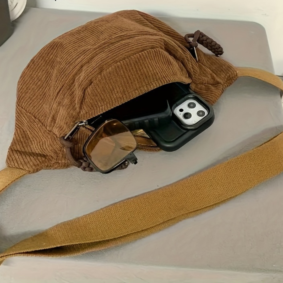 Alix | Sac porté épaule Velours côtelé