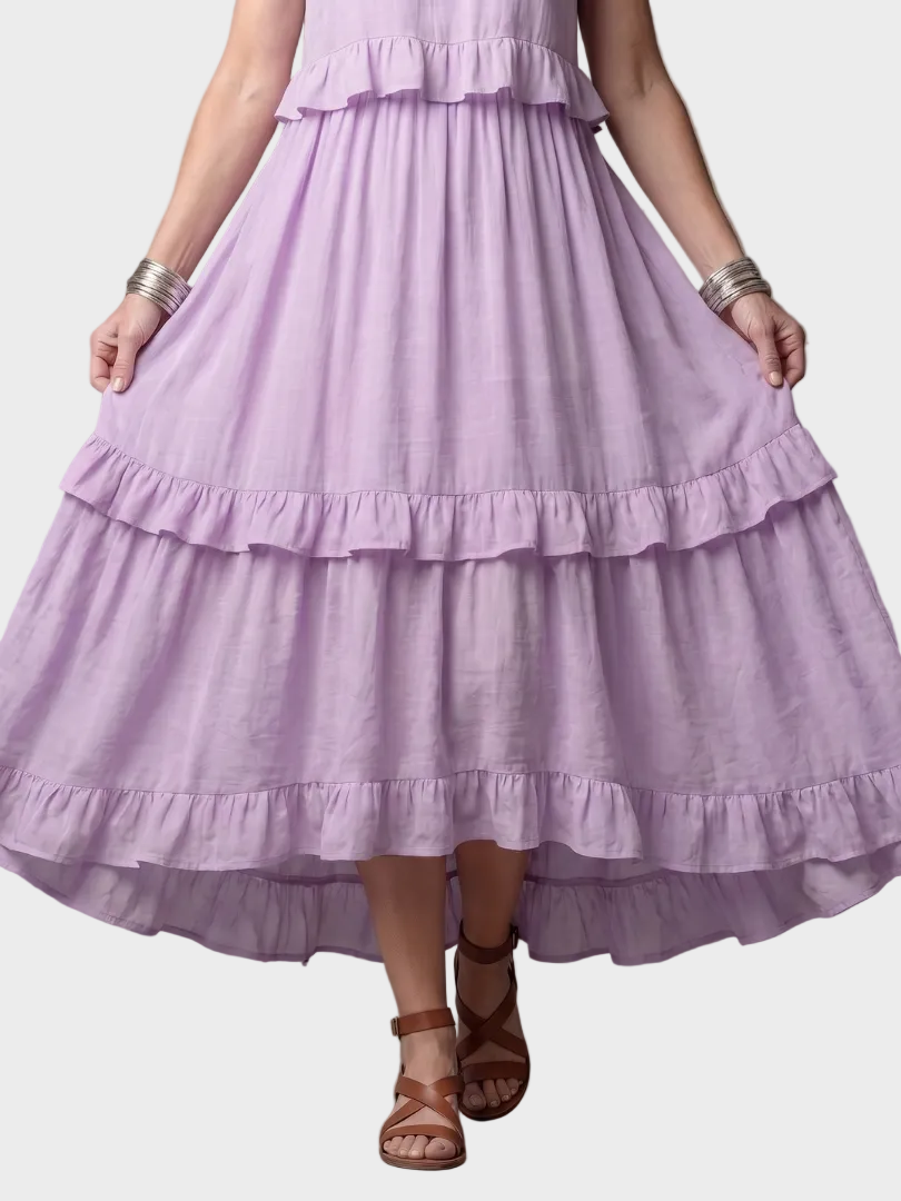 Camille | Robe Maxi Avec Halter et Volants