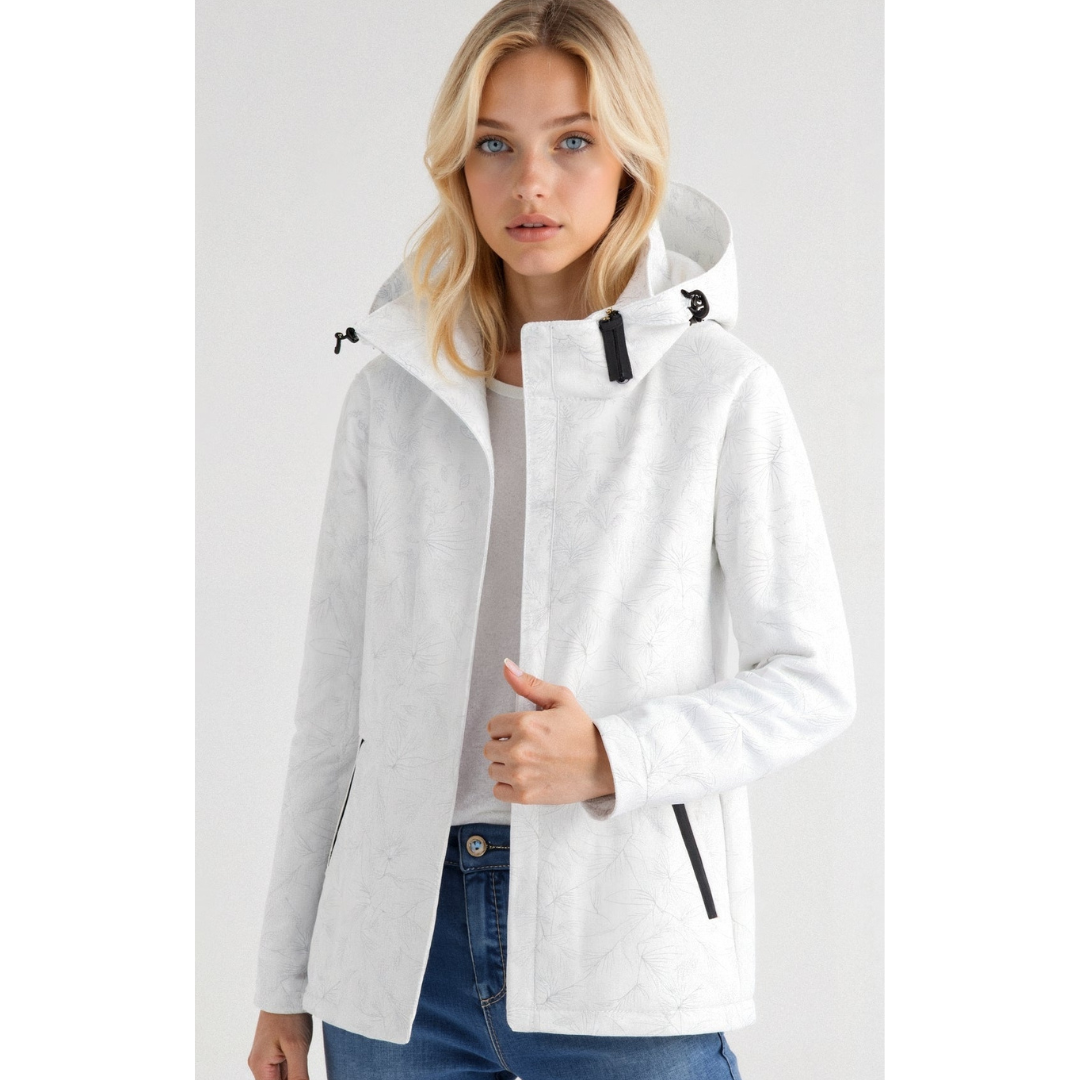 Renata | Veste coupe-vent à capuche avec fermeture éclair frontale pour femme