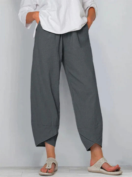 Cinzia | Pantalon large en lin pour femme