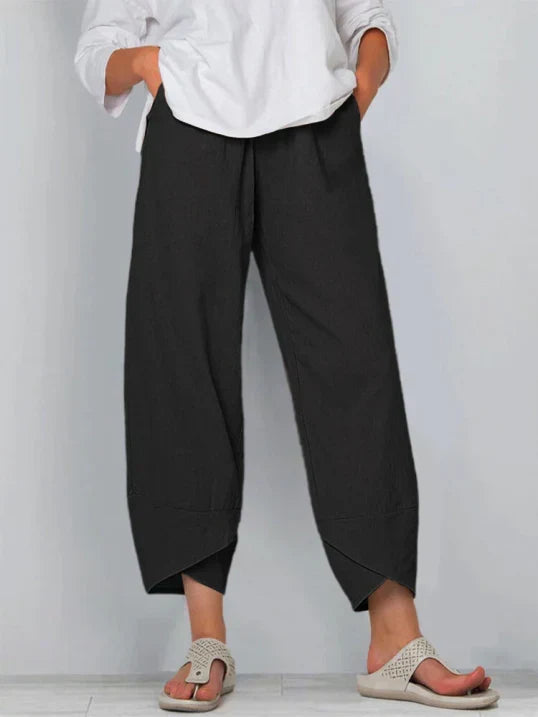 Cinzia | Pantalon large en lin pour femme