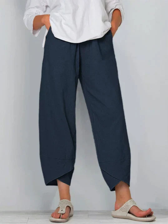 Cinzia | Pantalon large en lin pour femme