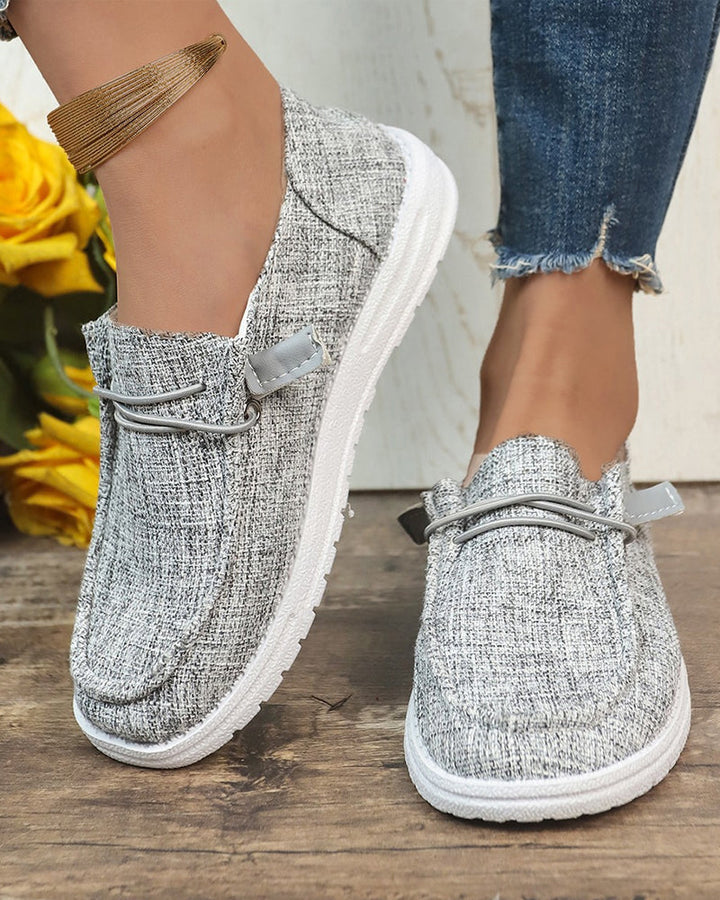 Ballerines décontractées à enfiler de couleur unie
