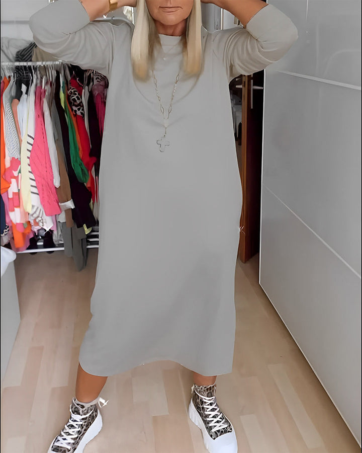 Robe décontractée à col rond