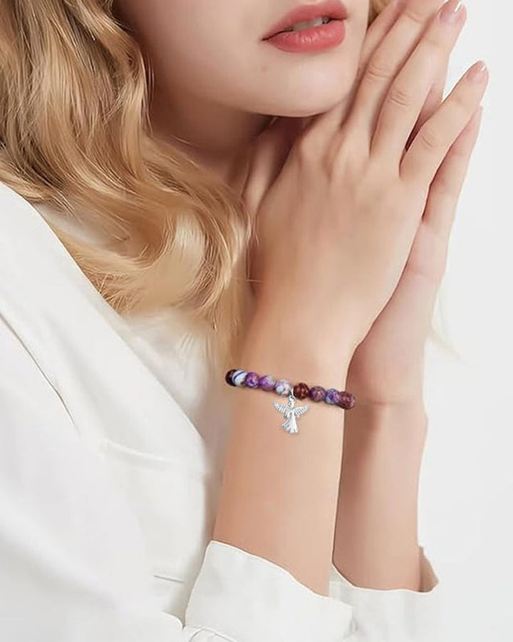 Bracelet de guérison en cristal ailes d'ange