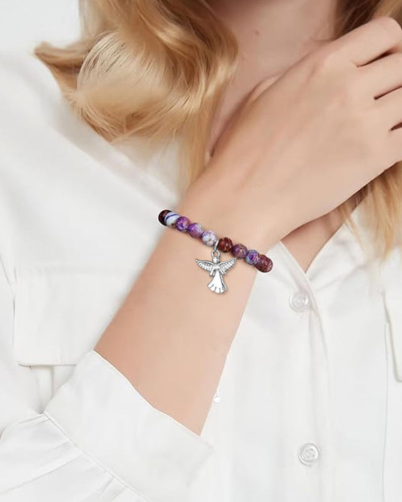 Bracelet de guérison en cristal ailes d'ange