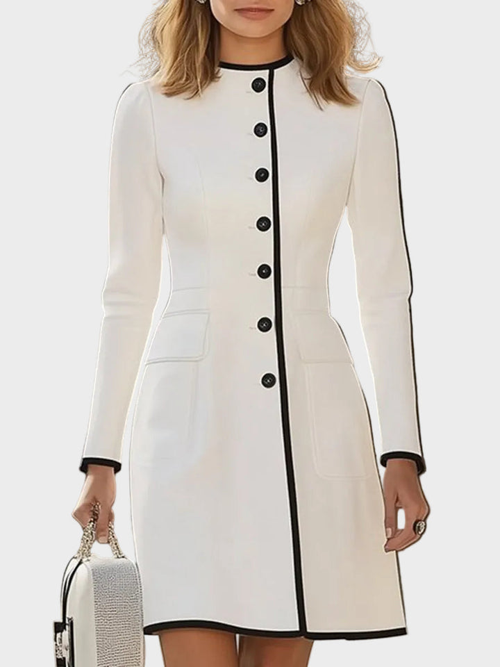 Manon | robe midi contrastée