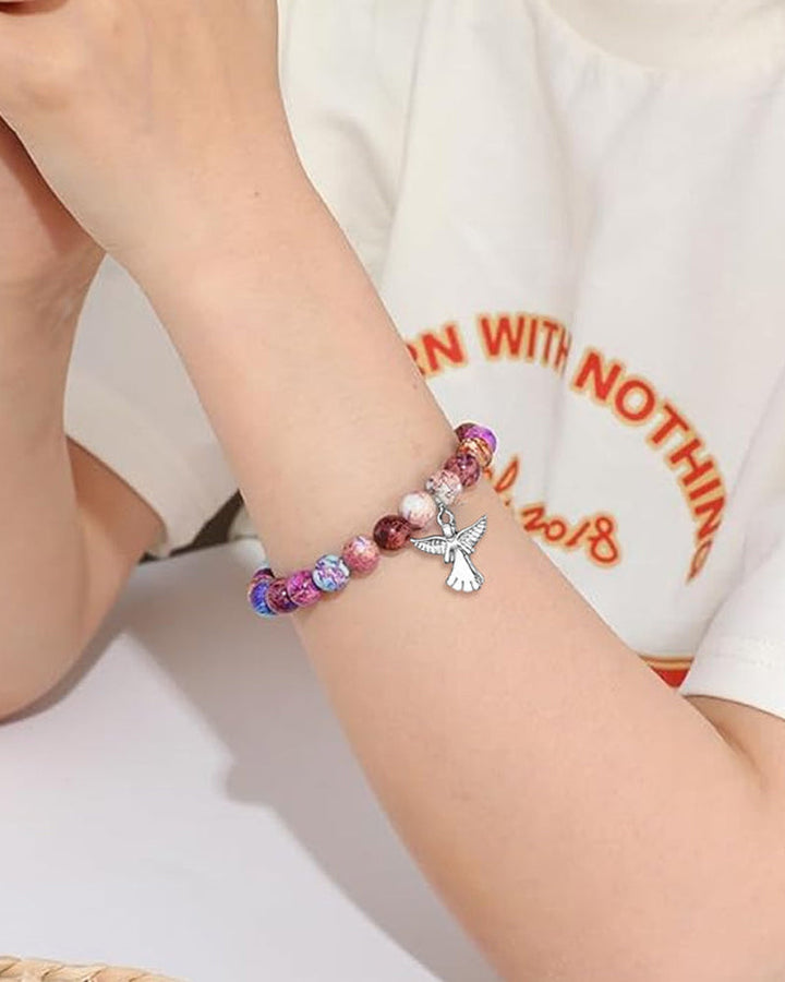 Bracelet de guérison en cristal ailes d'ange