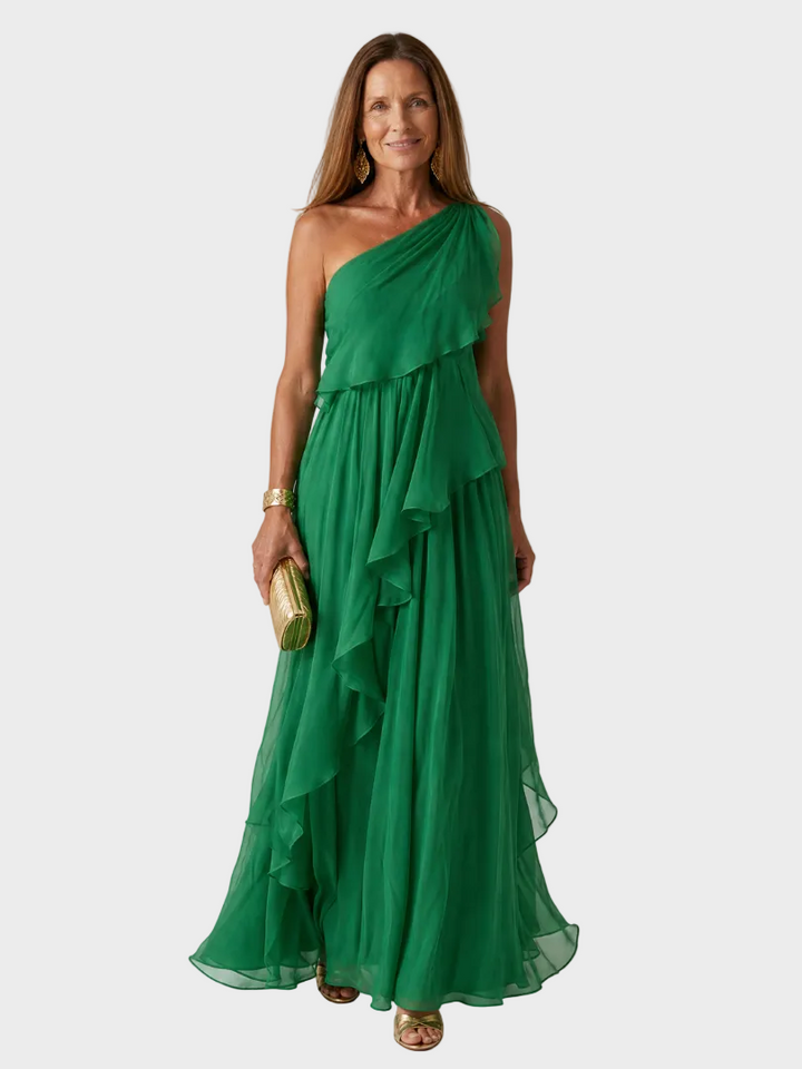 Léa | Robe Maxi aux Volants en Cascade