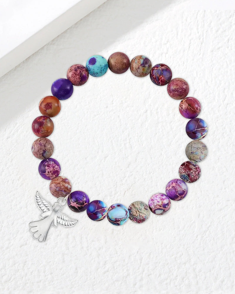 Bracelet de guérison en cristal ailes d'ange