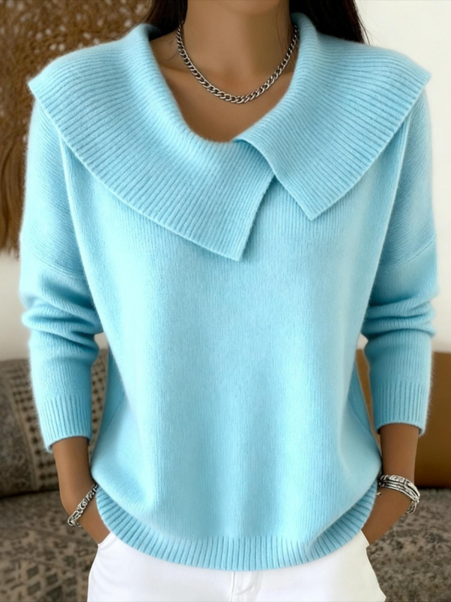Élise | Pull Enveloppant au Col Douillet