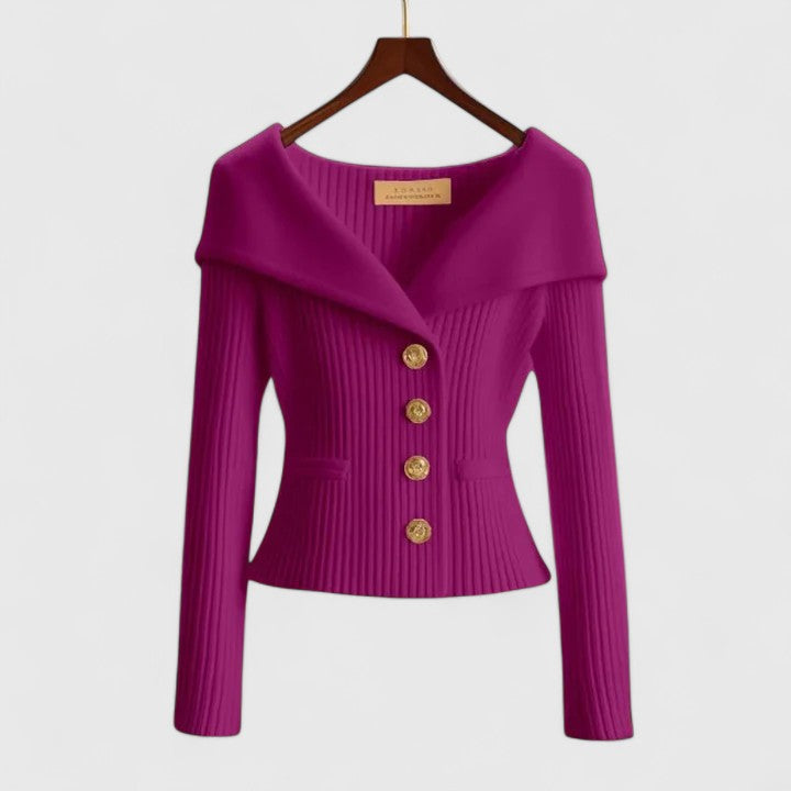 Margaux | Veste en Maille à la Ligne Élégante