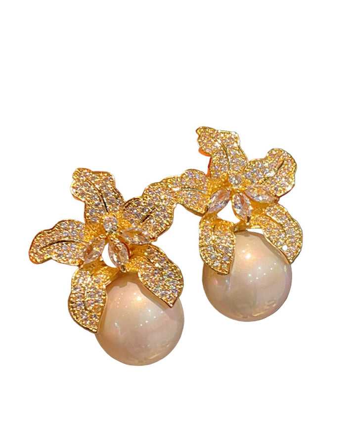 Annick | Boucles d'oreilles avec perle