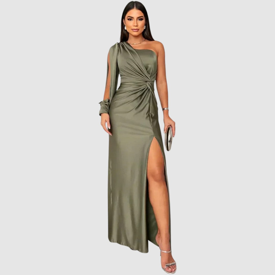 Élise | Élégante robe maxi asymétrique