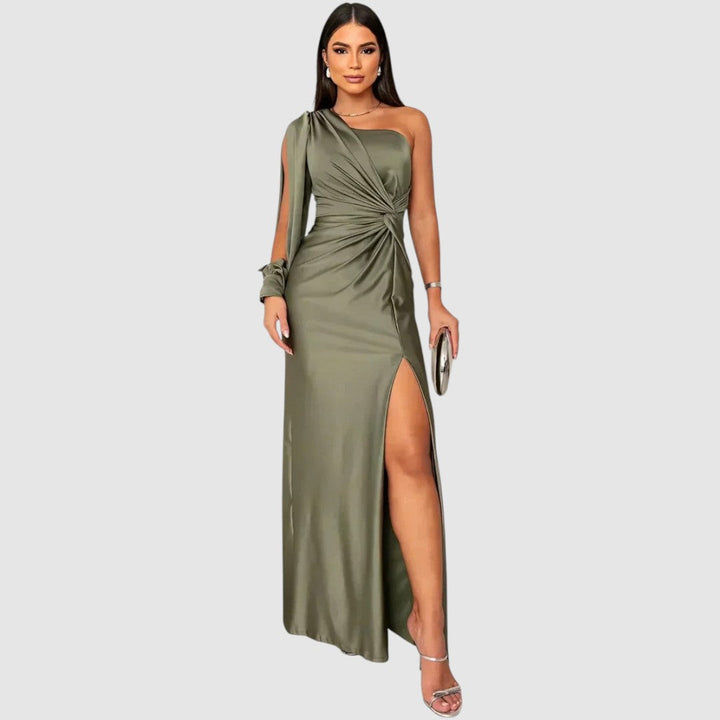 Élise | Élégante robe maxi asymétrique