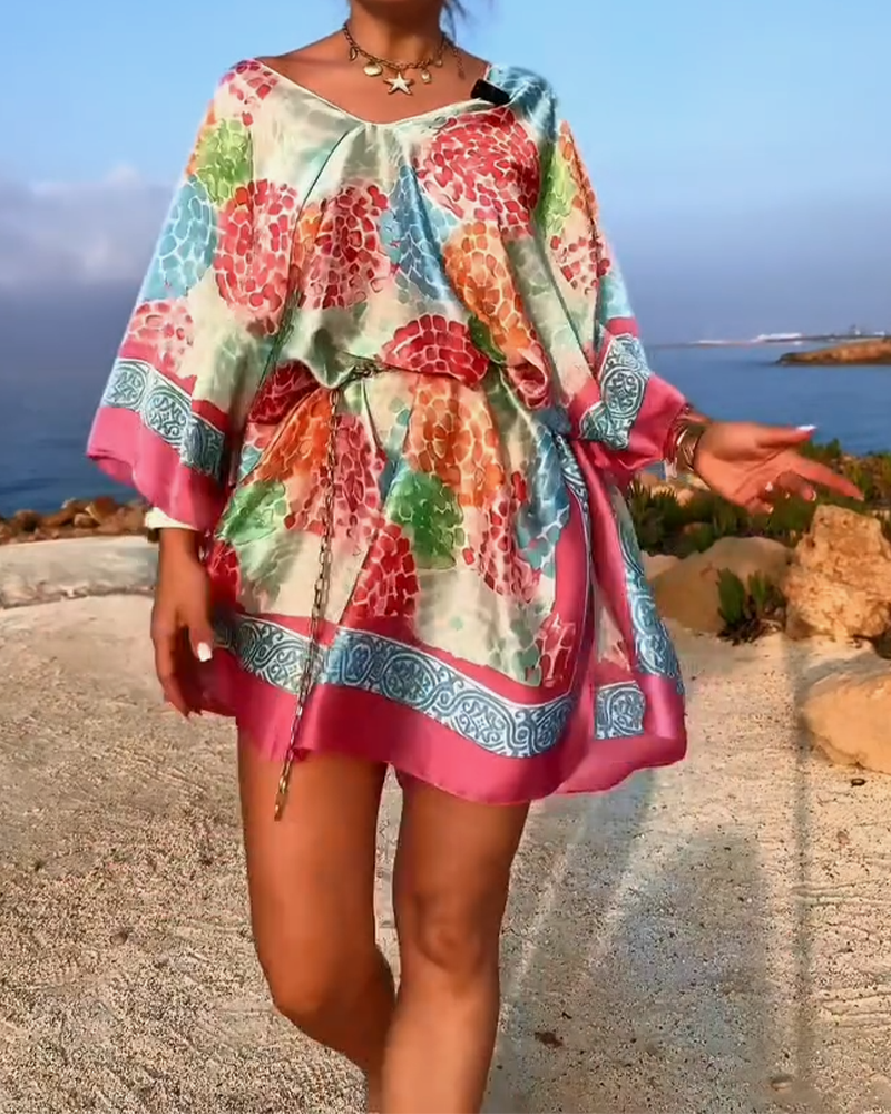Paréo Imprimé Resort Maillot de Bain