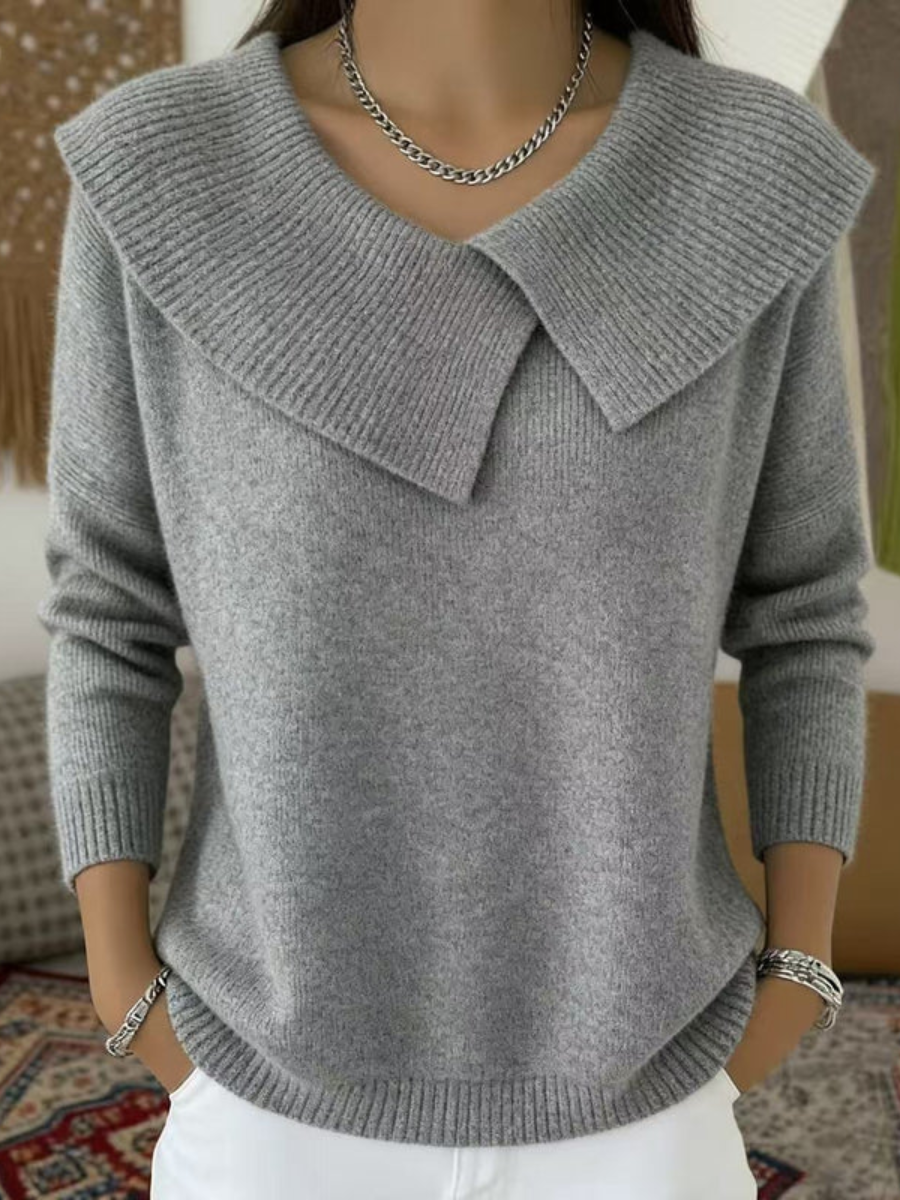 Élise | Pull Enveloppant au Col Douillet