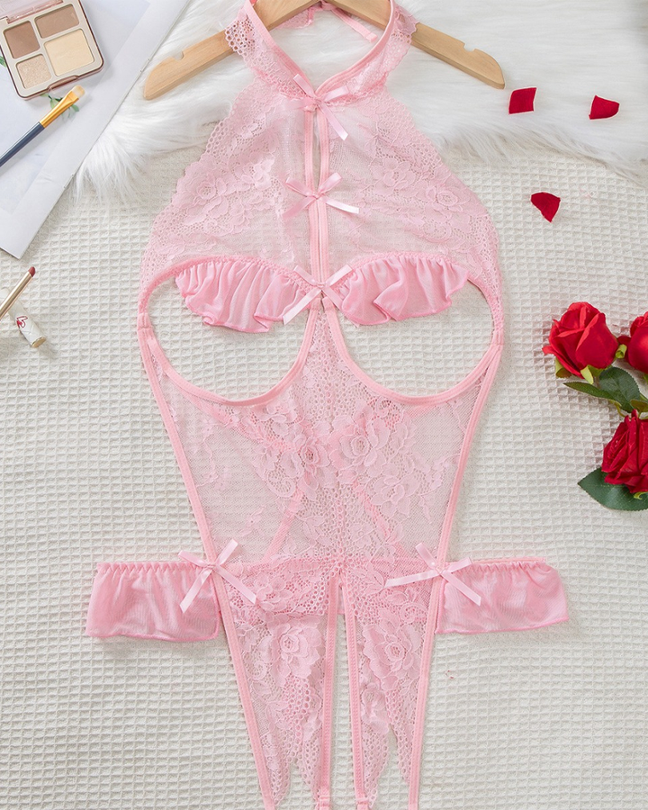 Sous-Vêtement Sexy En Dentelle Avec Décolleté