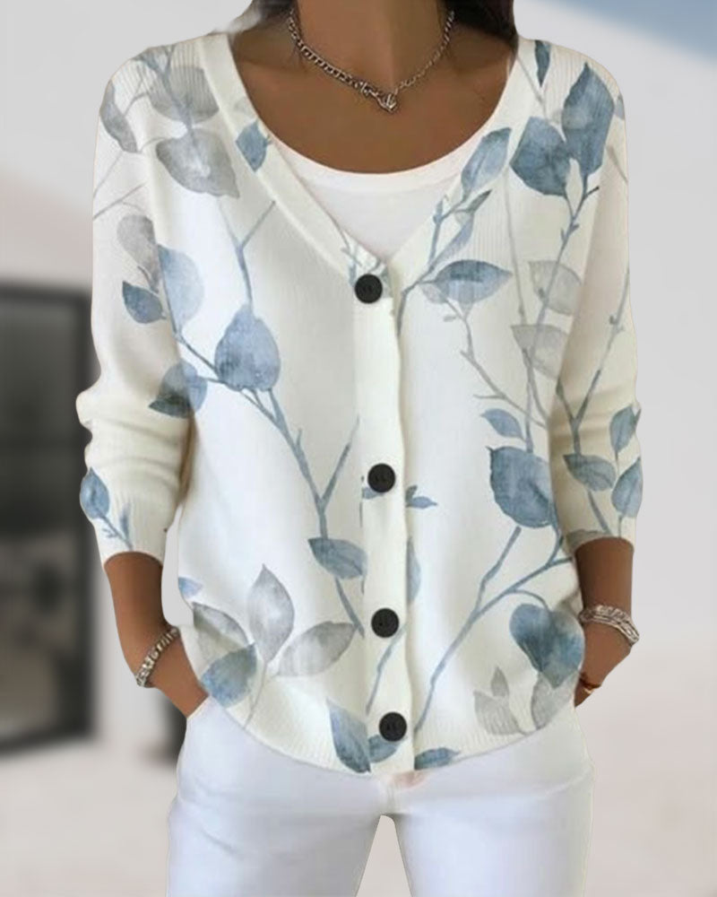 Cardigan Avec Ambiance À Inspiration Botanique