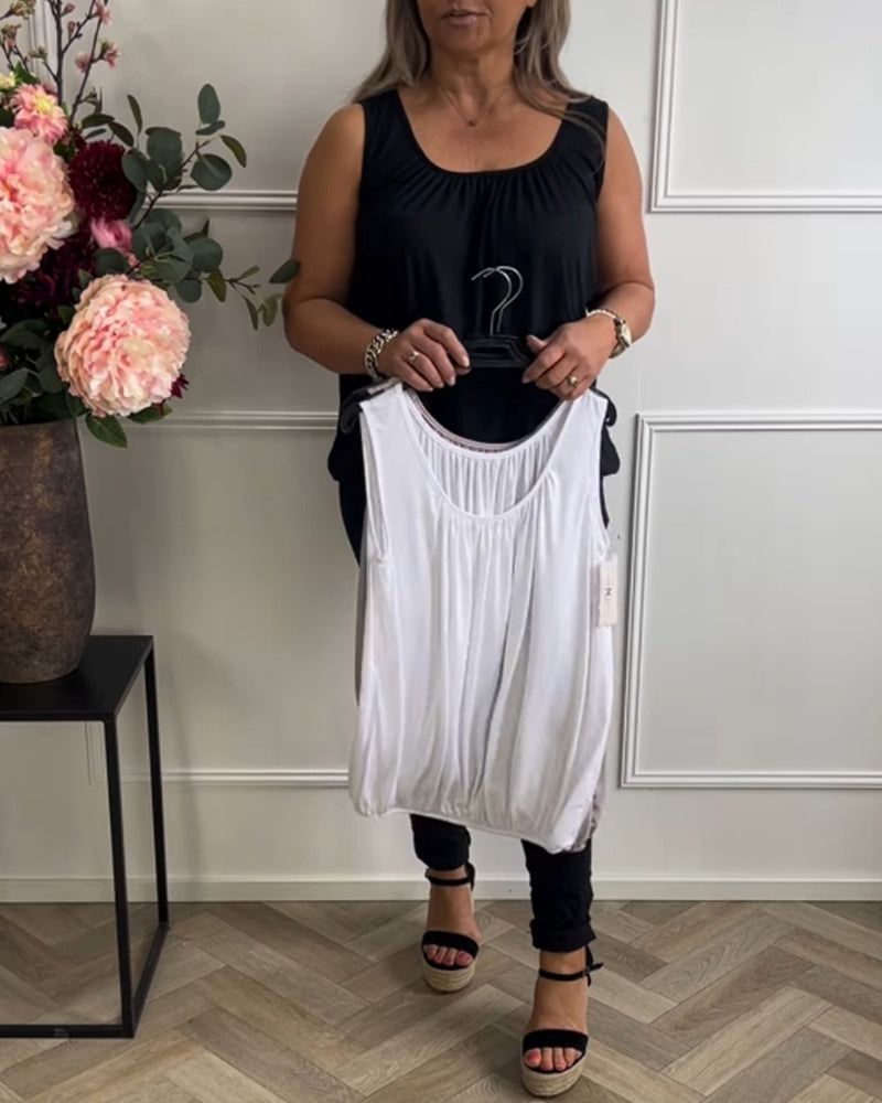 Débardeur Soutien-Gorge Intégré Encolure En U Casual