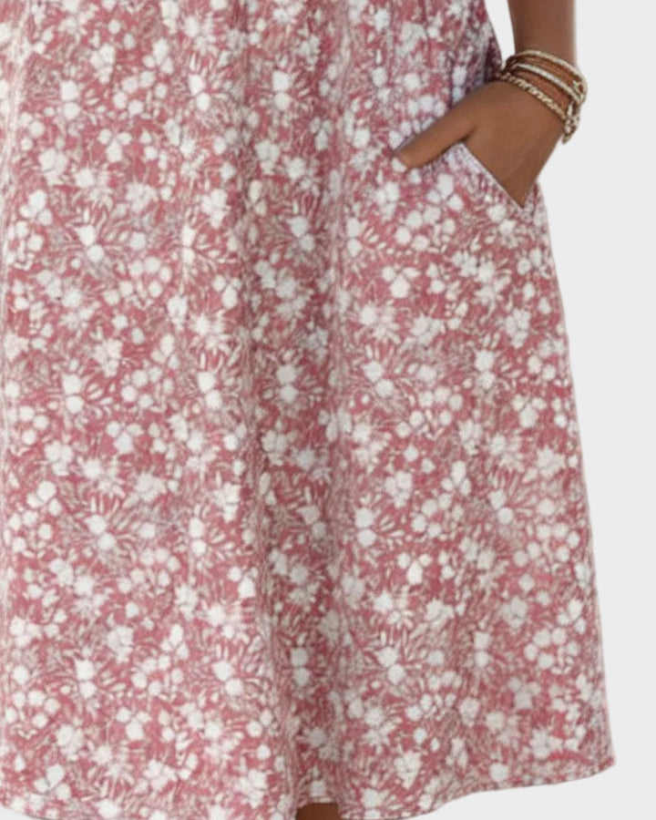 Alix | Robe midi fluide et légère à fleurs