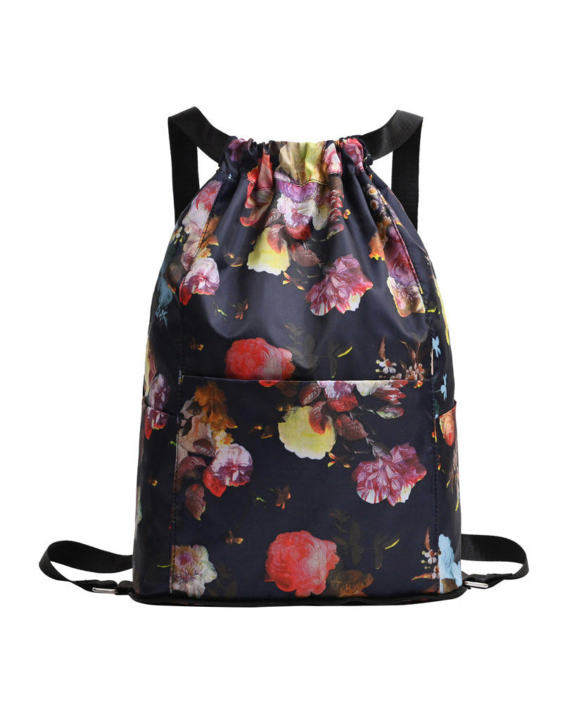 Sac à bandoulière avec cordon de serrage de style ethnique