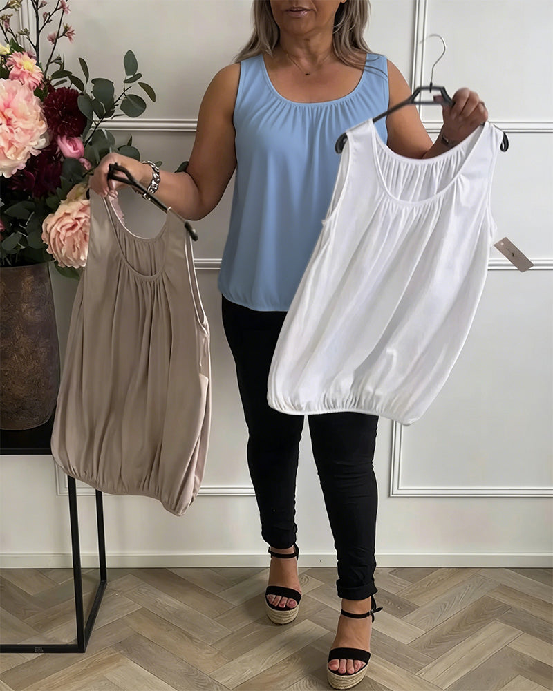 Débardeur Soutien-Gorge Intégré Encolure En U Casual