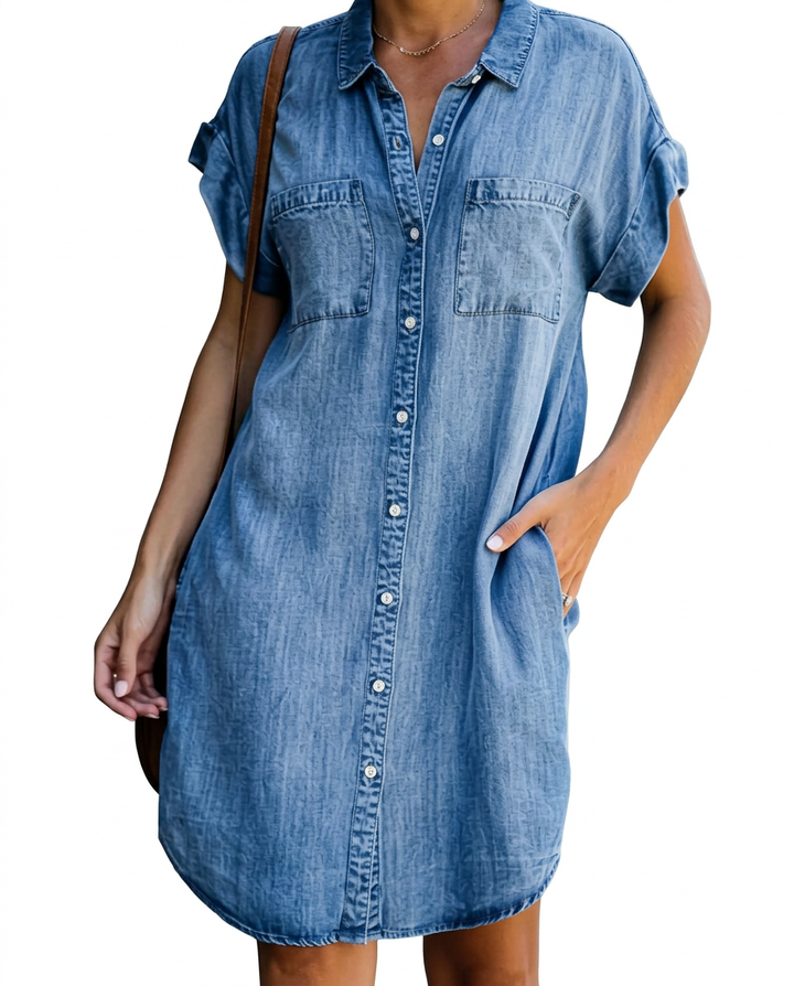 Suzanne | Robe chemise à boutons