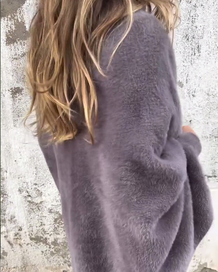 Cardigan décontracté à franges de couleur unie