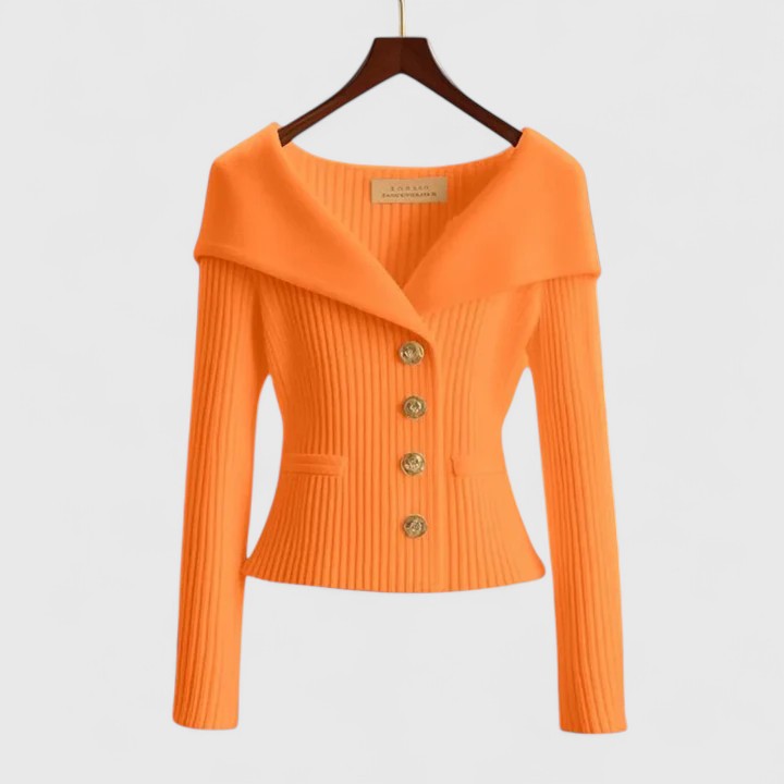 Margaux | Veste en Maille à la Ligne Élégante