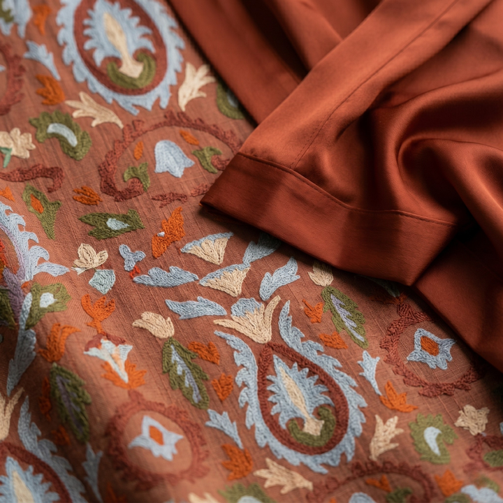 Chloé | Robe longue à motif floral avec gilet ajusté assorti