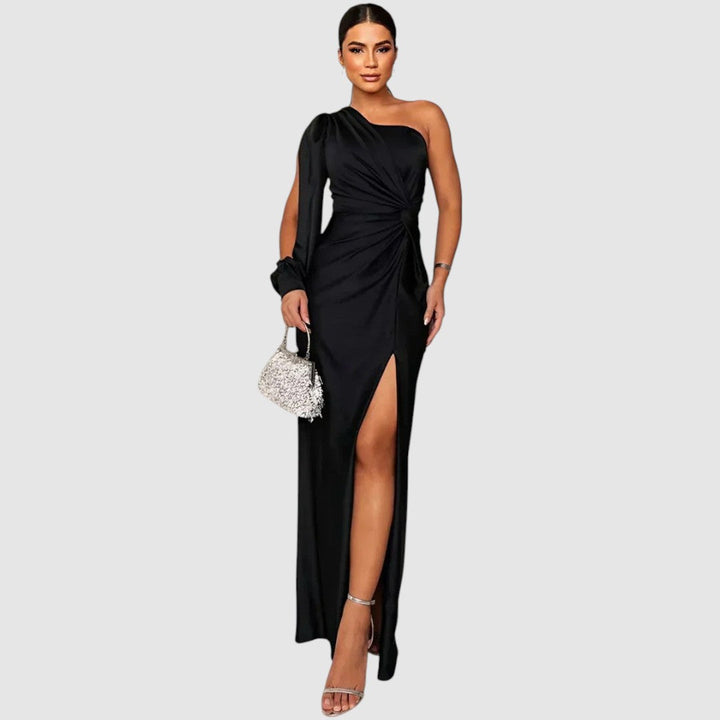 Élise | Élégante robe maxi asymétrique