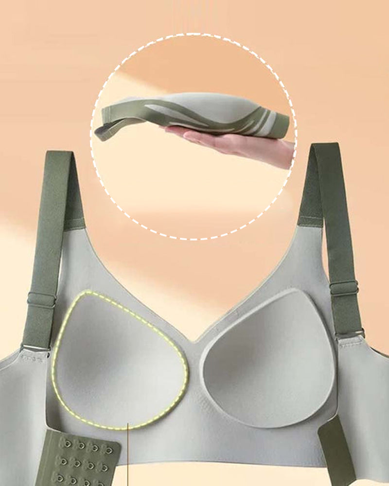 Soutien-gorge push-up sans armatures liftant anti-relâchement