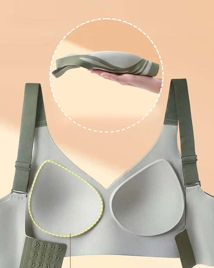 Soutien-gorge push-up sans armatures liftant anti-relâchement