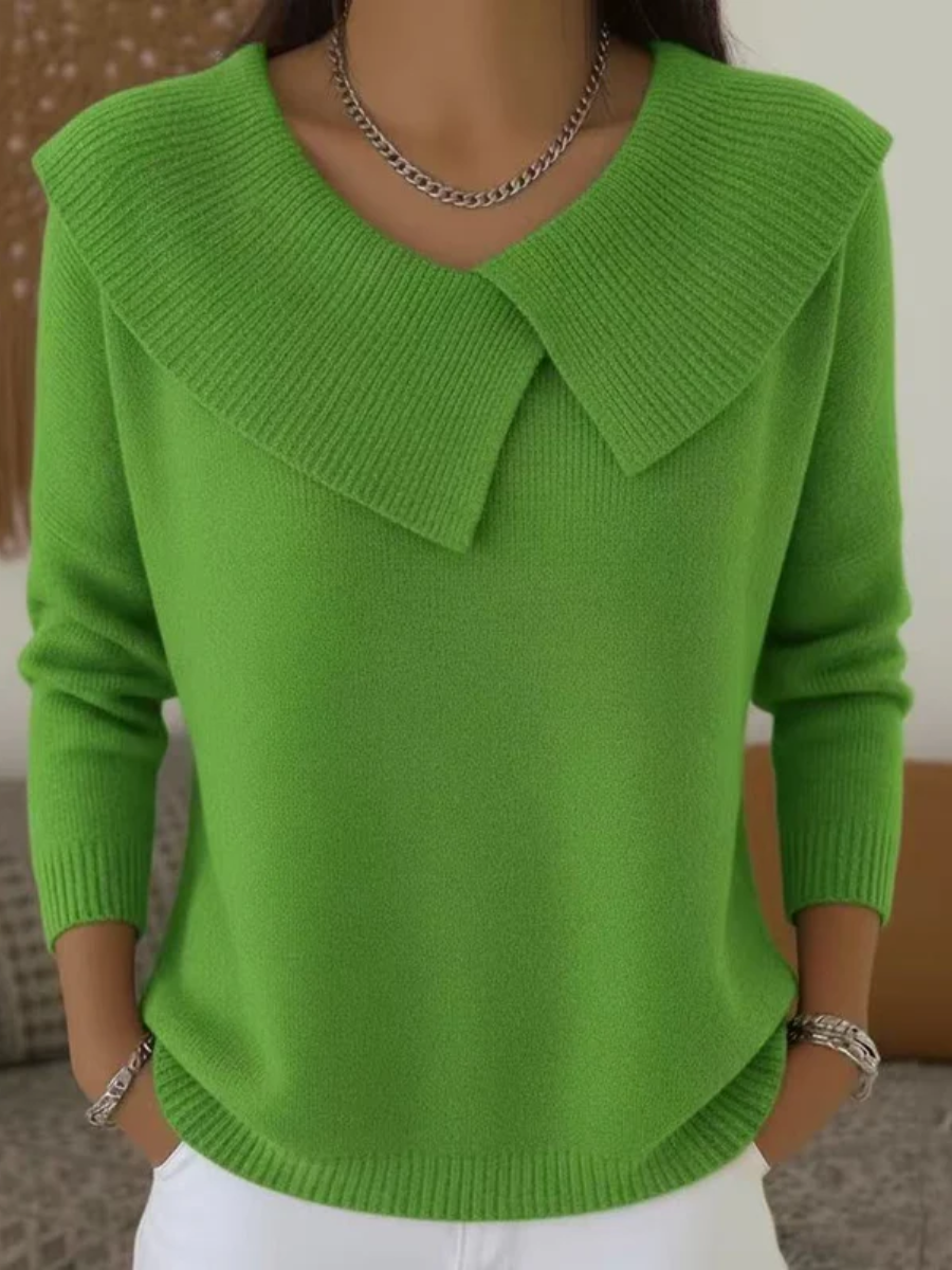 Élise | Pull Enveloppant au Col Douillet