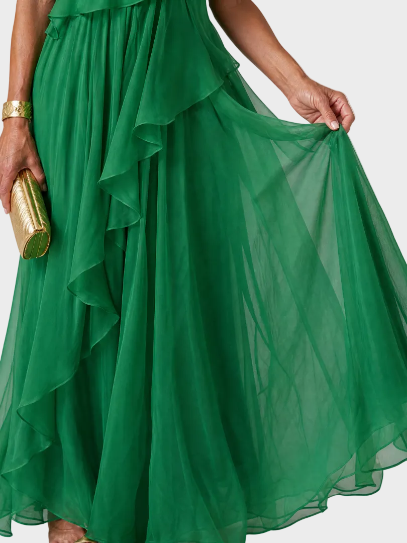 Léa | Robe Maxi aux Volants en Cascade