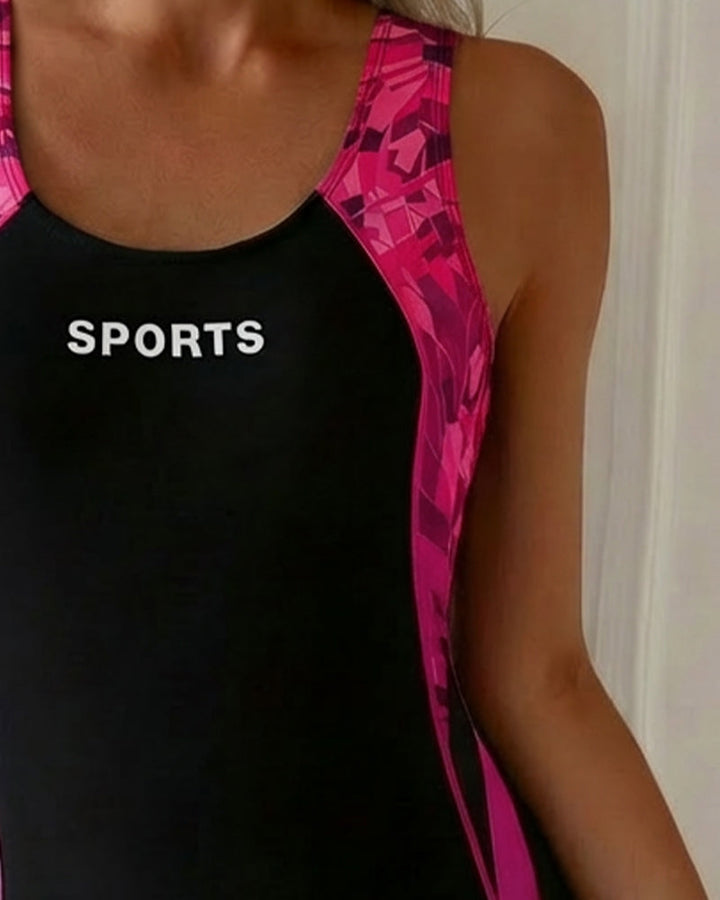 Maillot De Bain Une Pièce Angle Plat Débardeur Sport